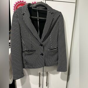 Express Monochrome Checkered Blazer